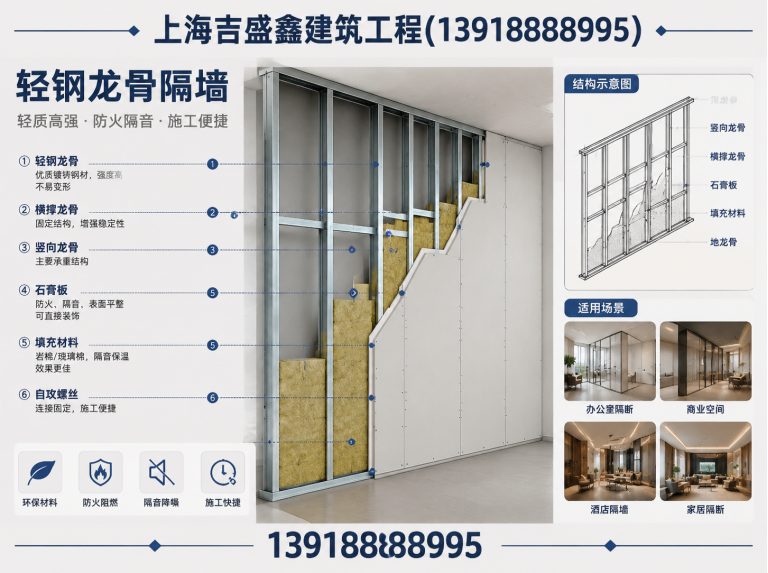 虹口区轻钢龙骨隔墙展示图